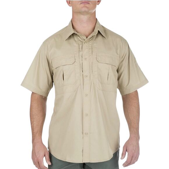5.11 Tactical Taclite Pro Short Sleeve Shirt Men's XL REG Khaki Vented Pockets - Picture 1 of 10